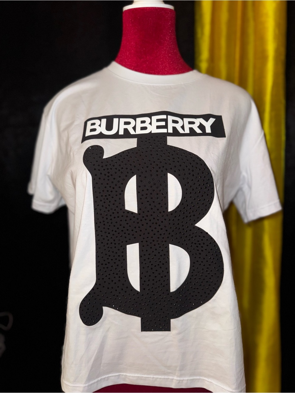 Women’s T-Shirt with Large Black Burberry Logo Graphic